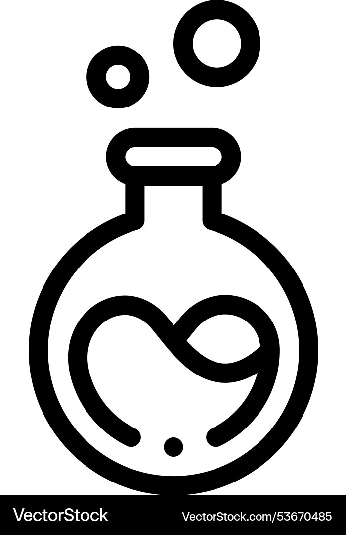 Flask icon thin linear style design isolated Flask icon thin linear style design isolated vector image