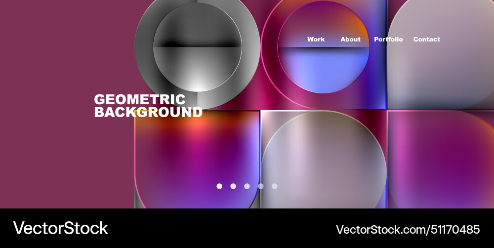 Geometric background with circles and squares Geometric background with circles and squares vector image