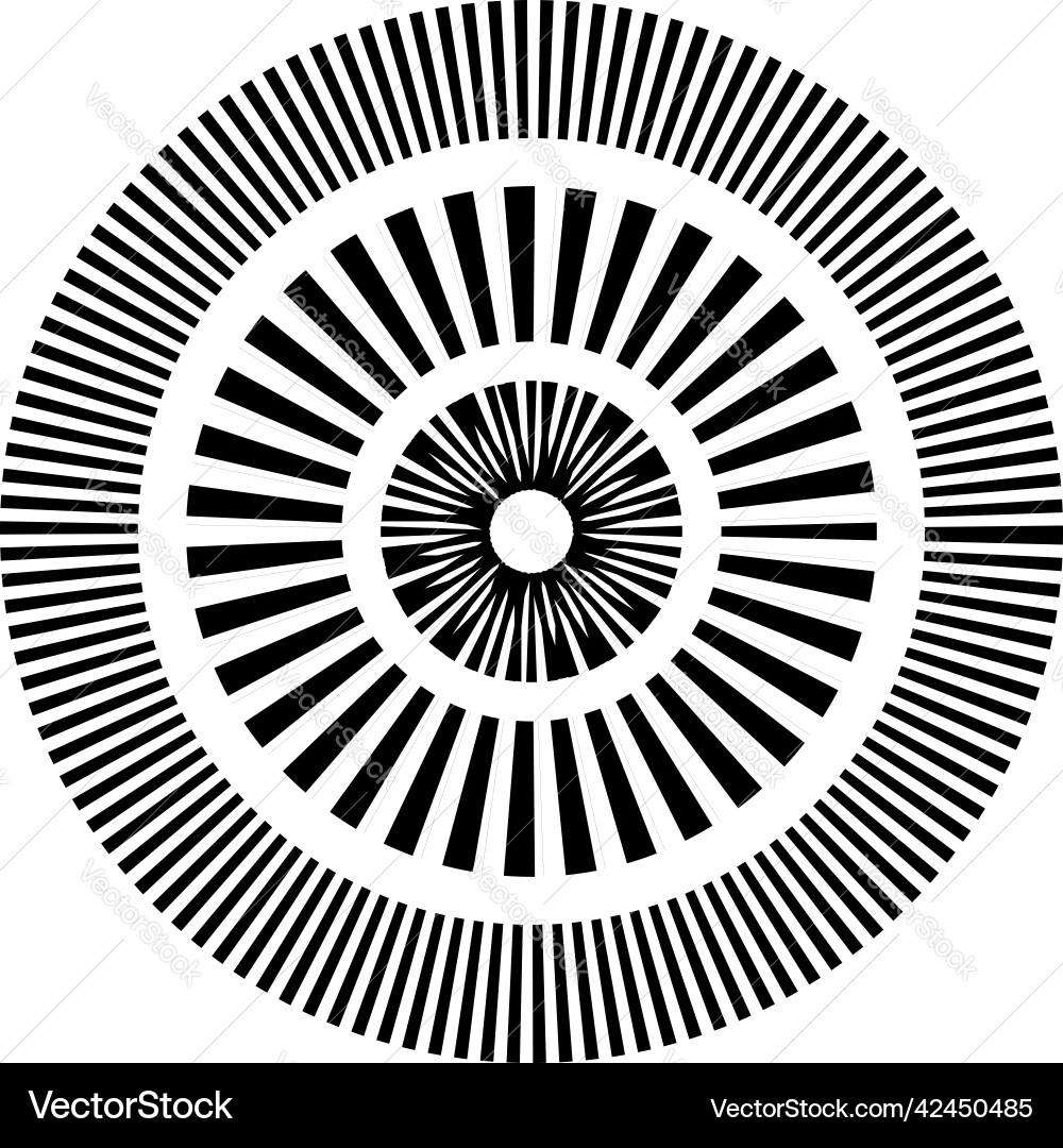 Geometric circle element with dashed lines Vector Image