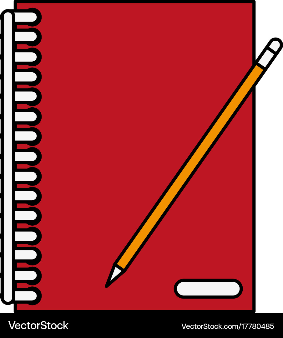 Notepad with lines icon image vector image