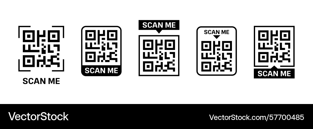 Scan qr code icon or the flat Scan qr code icon or the flat vector image