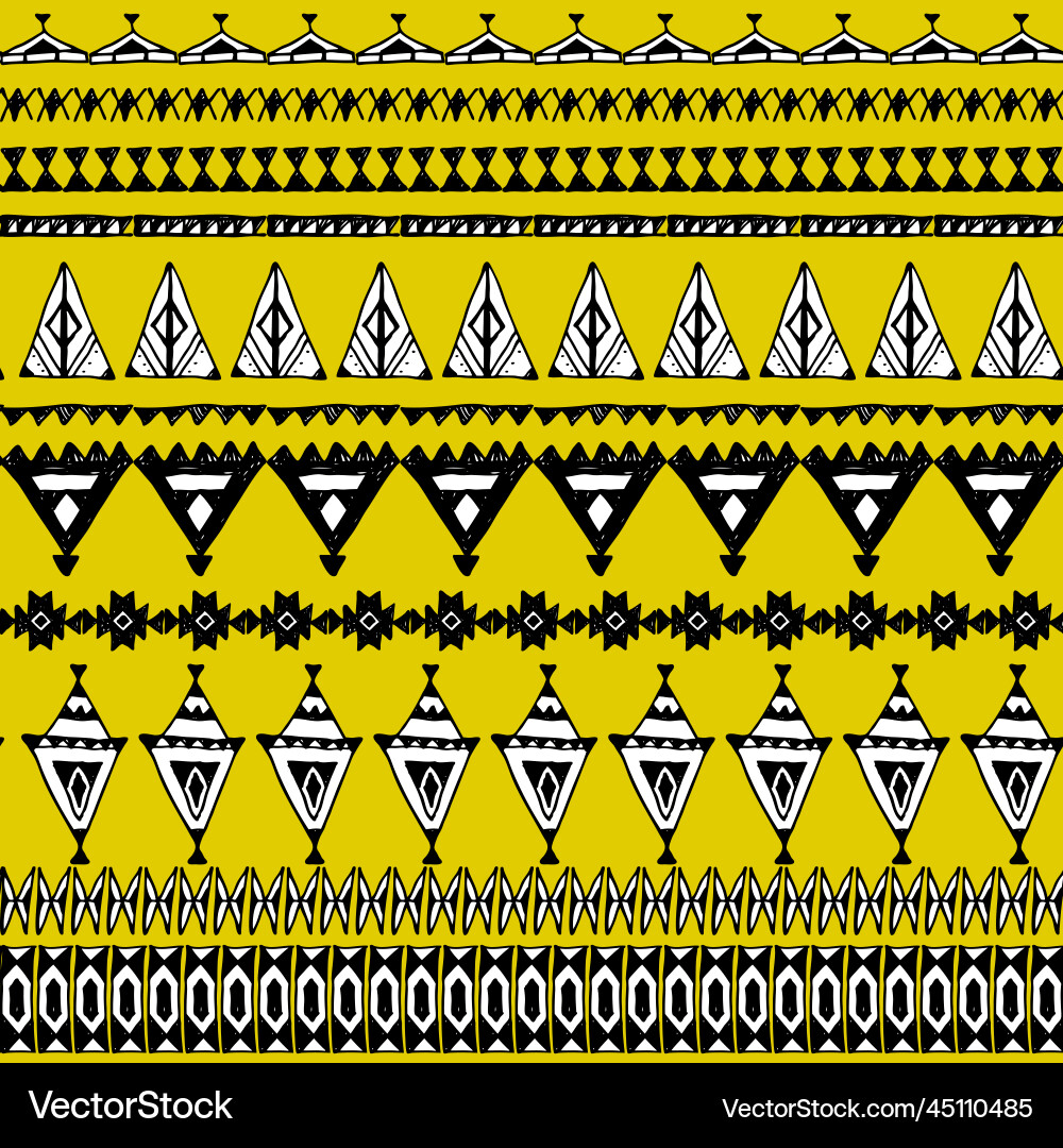 Seamless pattern with native zigzag ornaments Vector Image