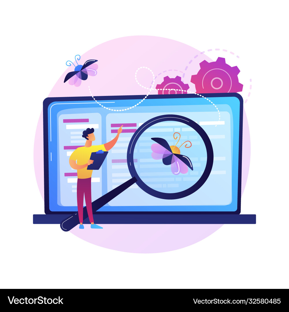 Software testing concept metaphor Software testing concept metaphor vector image
