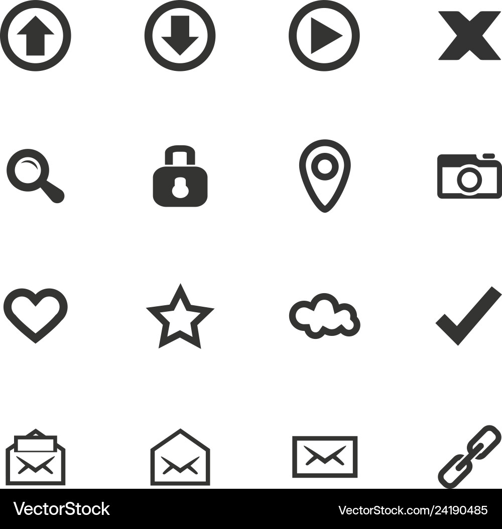 User interface icons set User interface icons set vector image