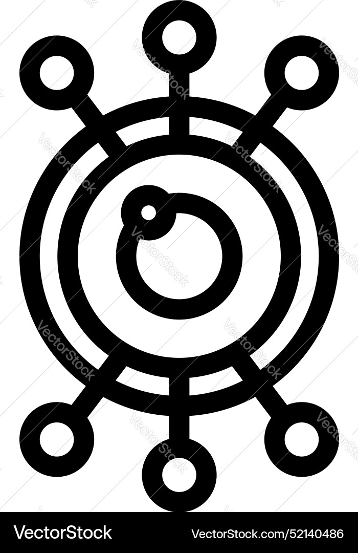 Abstract icon showing a network connecting Abstract icon showing a network connecting vector image