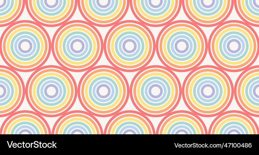Abstract rainbow circles pattern geometric Abstract rainbow circles pattern geometric vector image