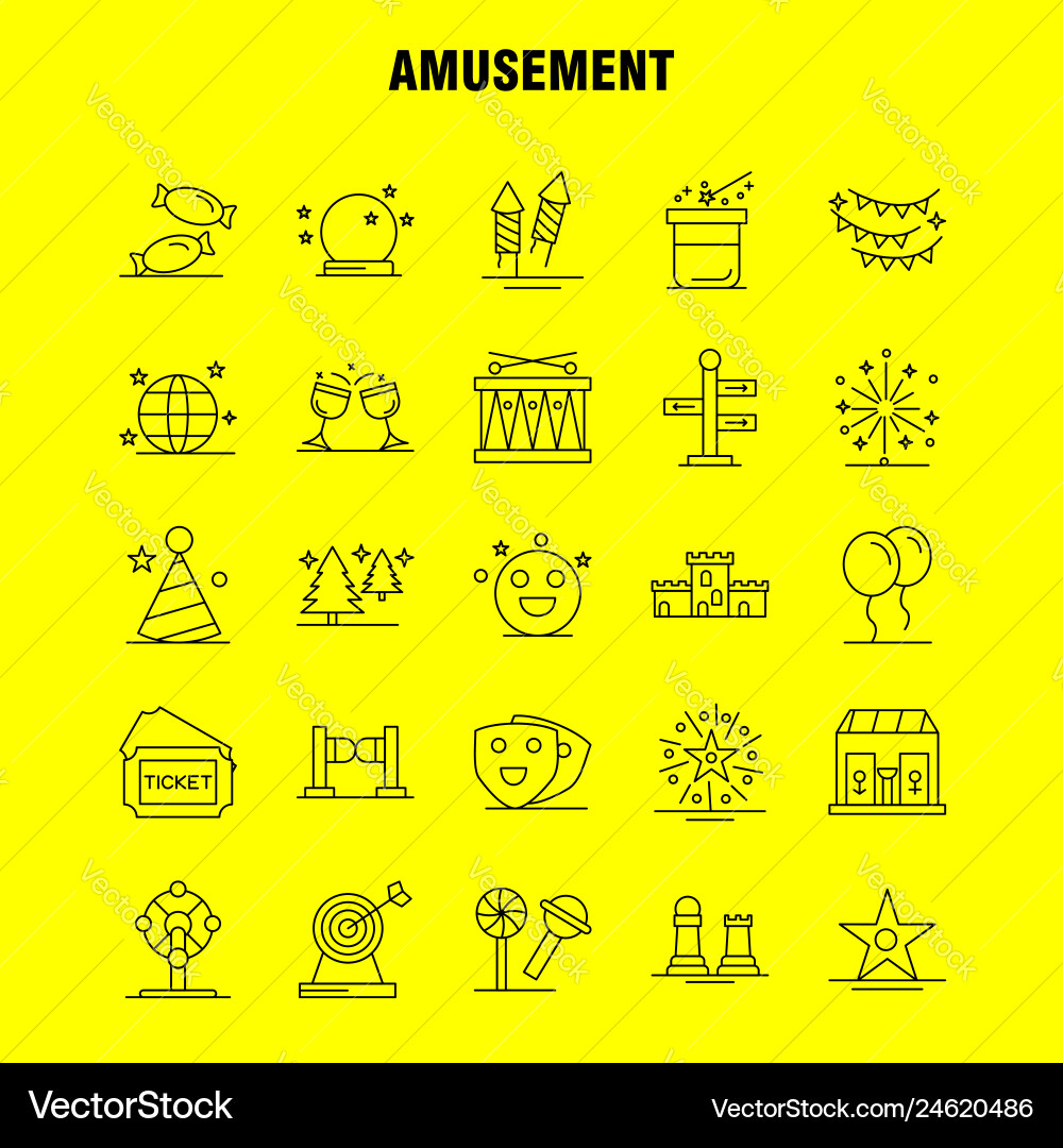 Amusement line icon for web print and mobile uxui Amusement line icon for web print and mobile uxui vector image