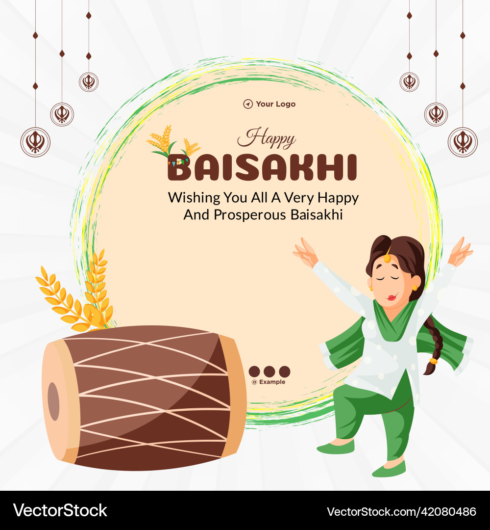 Banner-Design von glücklich baisakhi Banner-Design von glücklich baisakhi vektorbild