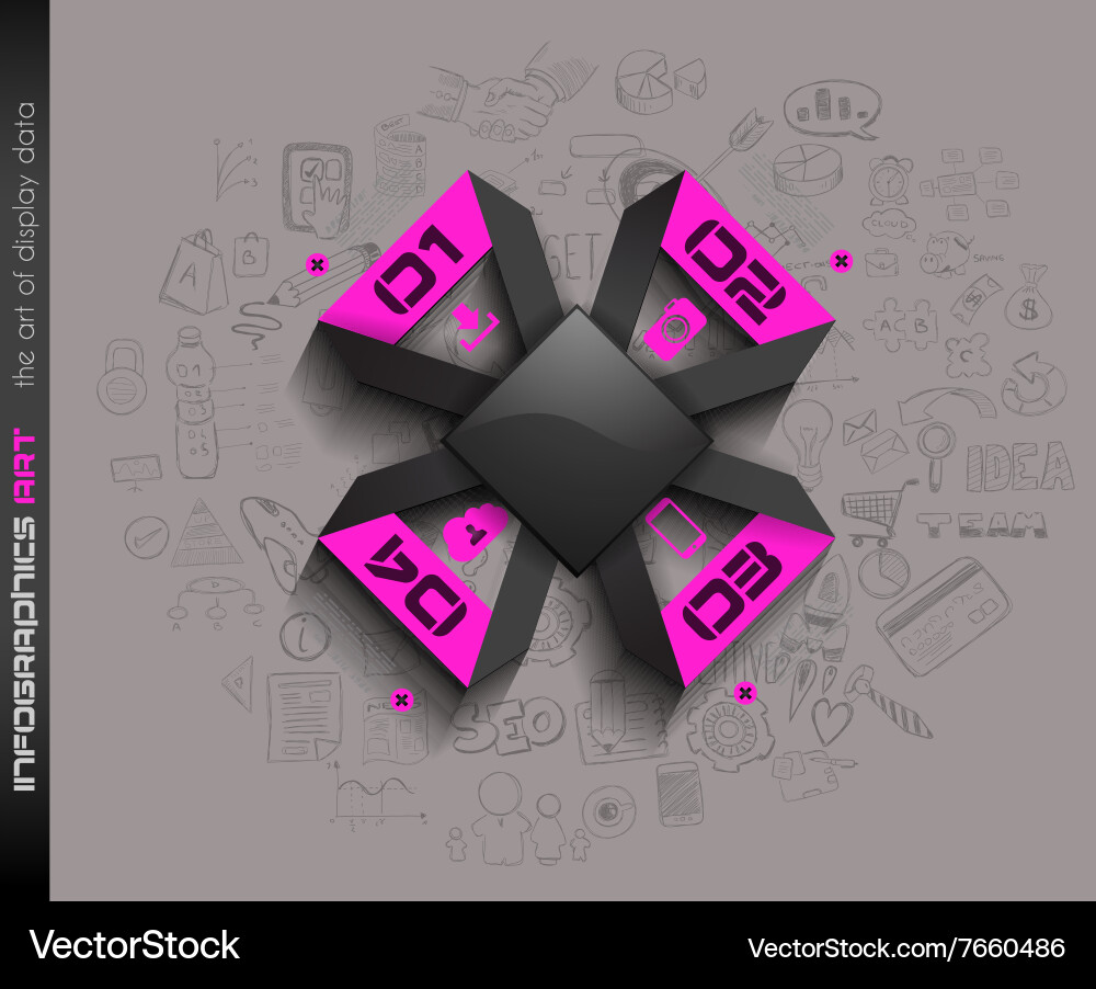 Clean infographic layout template for data Vector Image