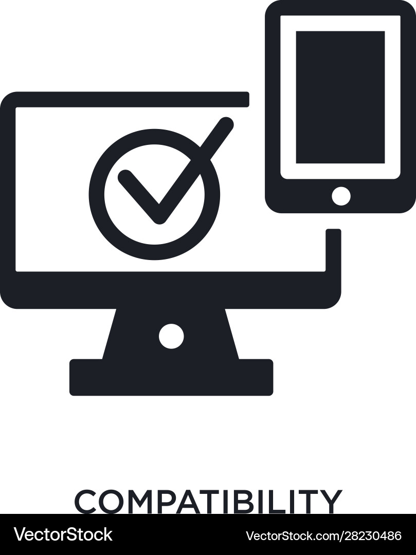 Compatibility isolated icon simple element from vector image