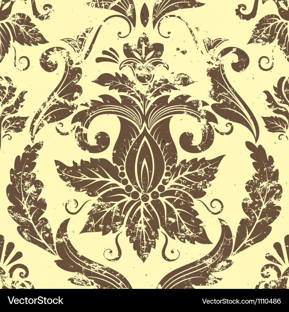 Damask Pattern Element vector image