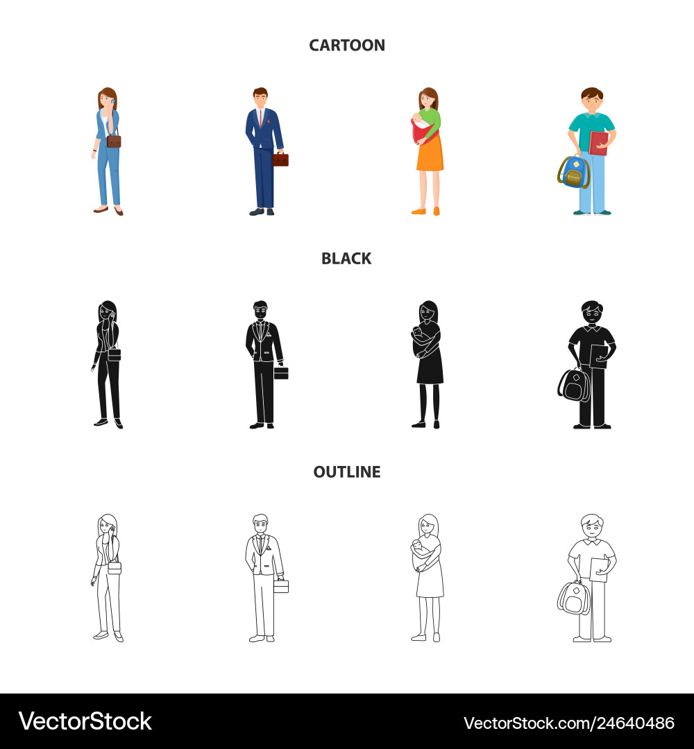 Design of character and avatar symbol set Design of character and avatar symbol set vector image