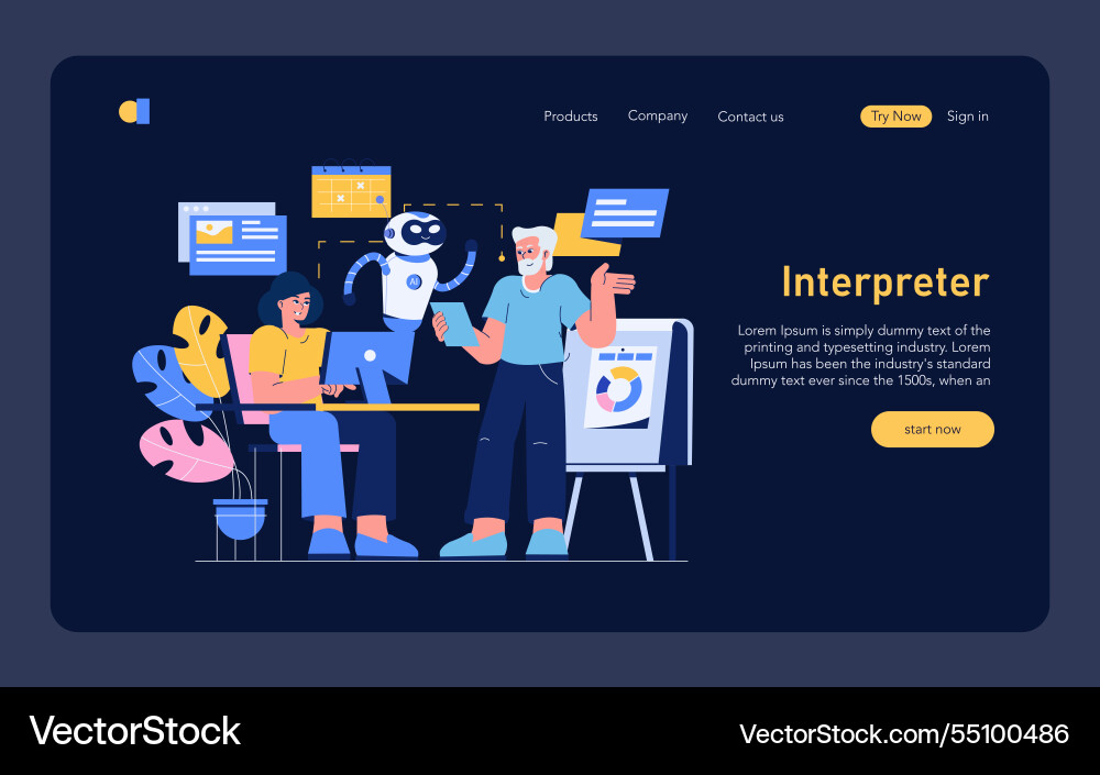 Development process automation flat Development process automation flat vector image