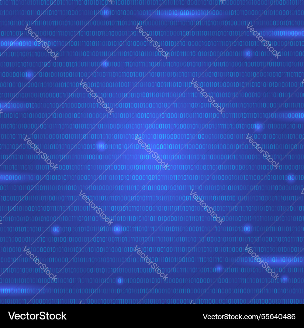 Digital data technology concept blue binary Digital data technology concept blue binary vector image