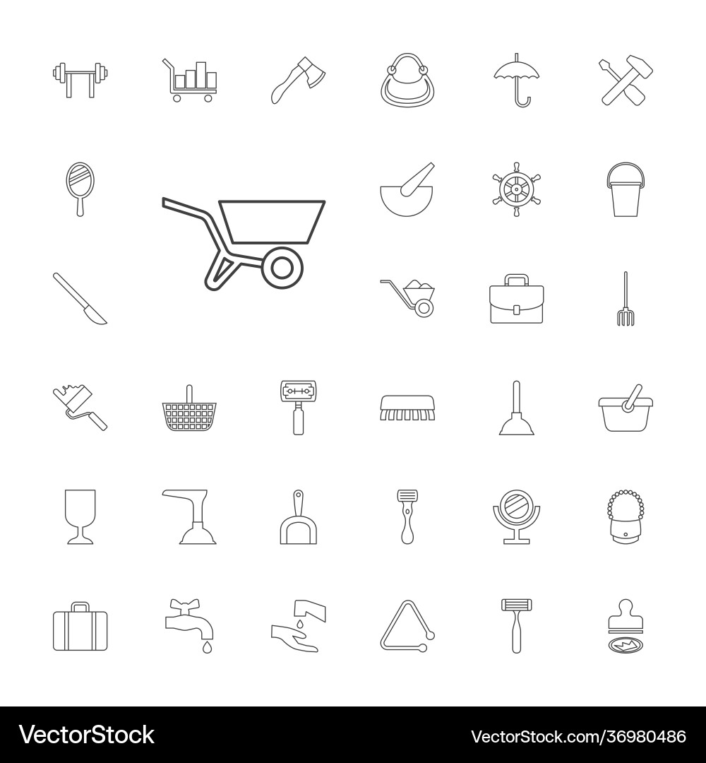 Handle icons Royalty Free Vector Image - VectorStock