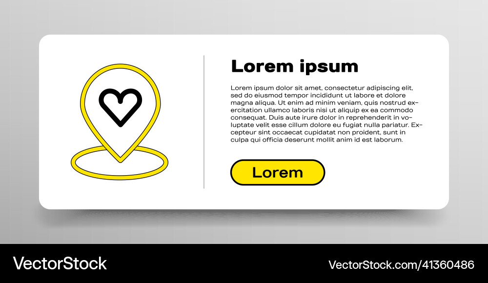 Line map pointer with heart icon isolated on white Line map pointer with heart icon isolated on white Vector Image