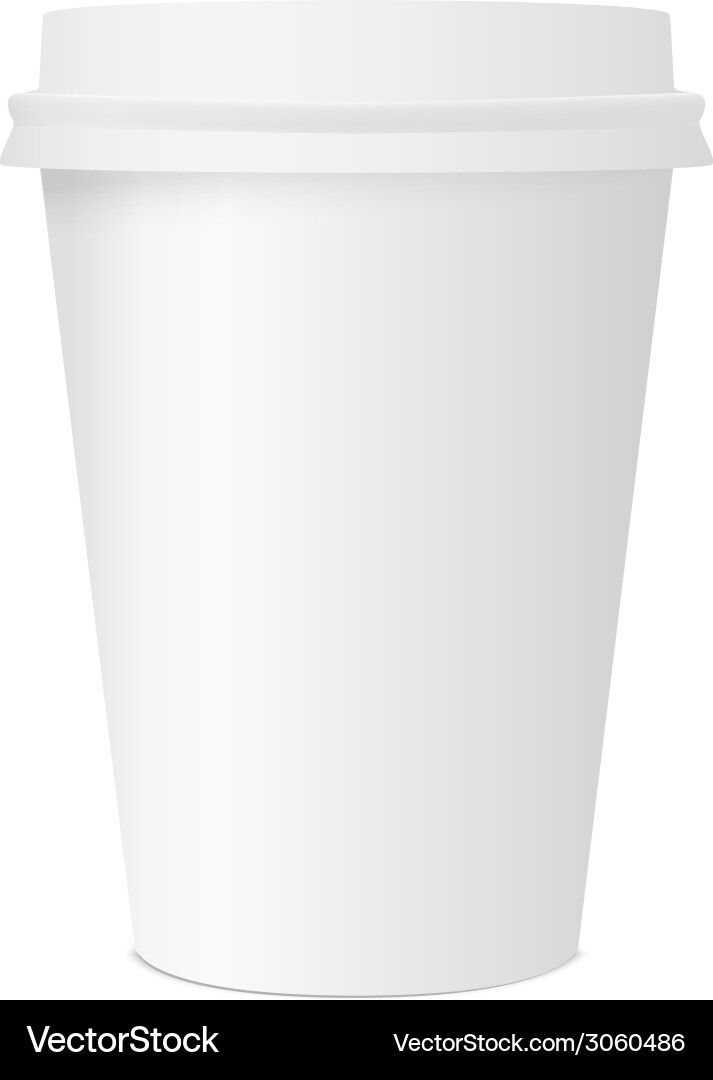 Paper cup for coffee isolated on white background Vector Image