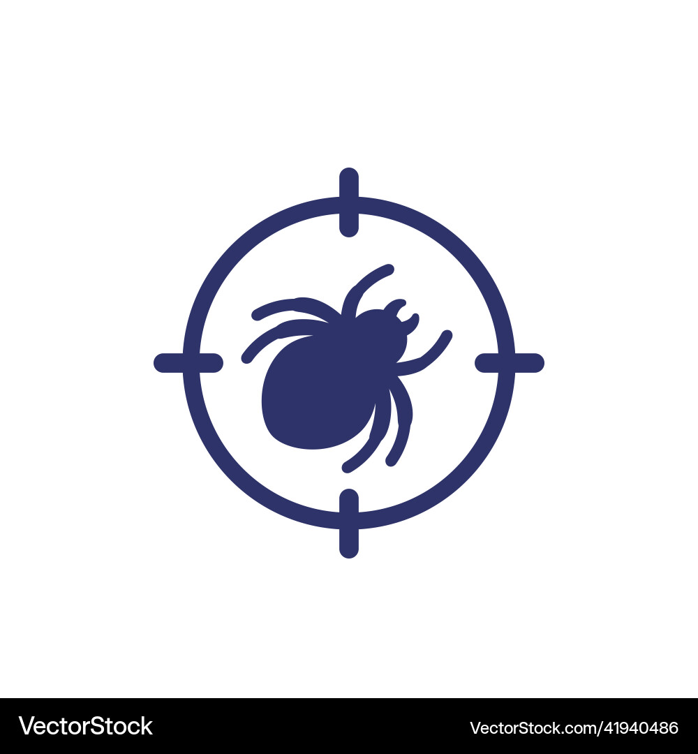 Pest control icon with a bug Vector Image