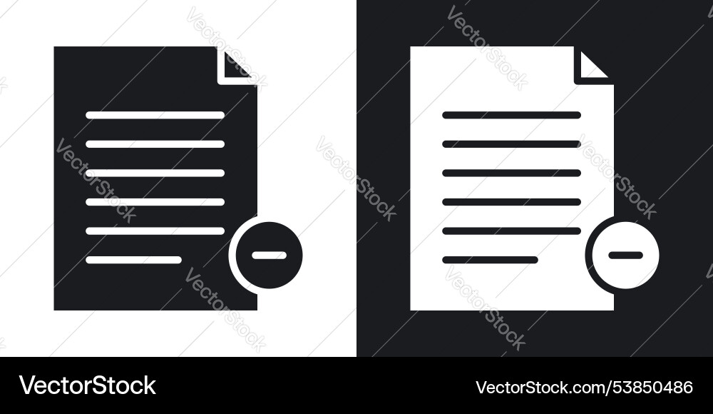 Remove document icon set Remove document icon set vector image