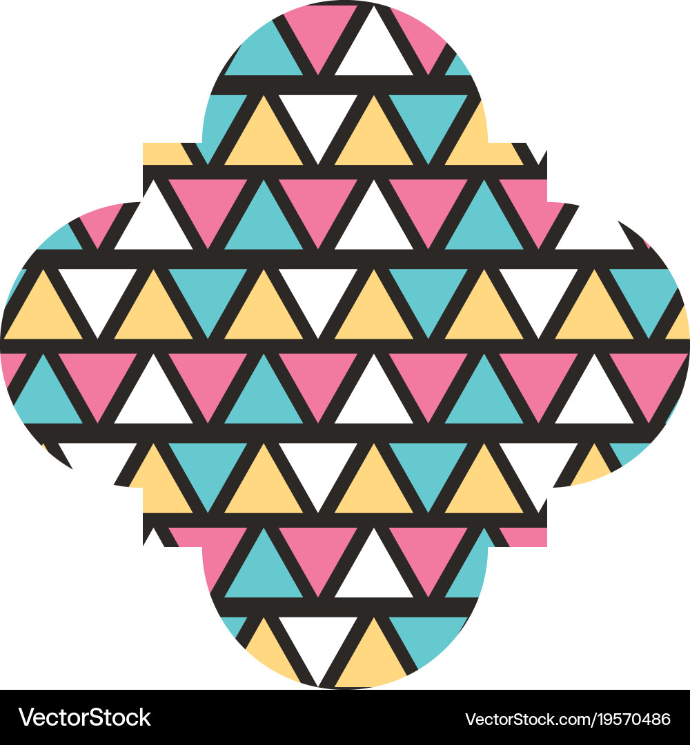 Seamless pattern label shape with geometric vector image