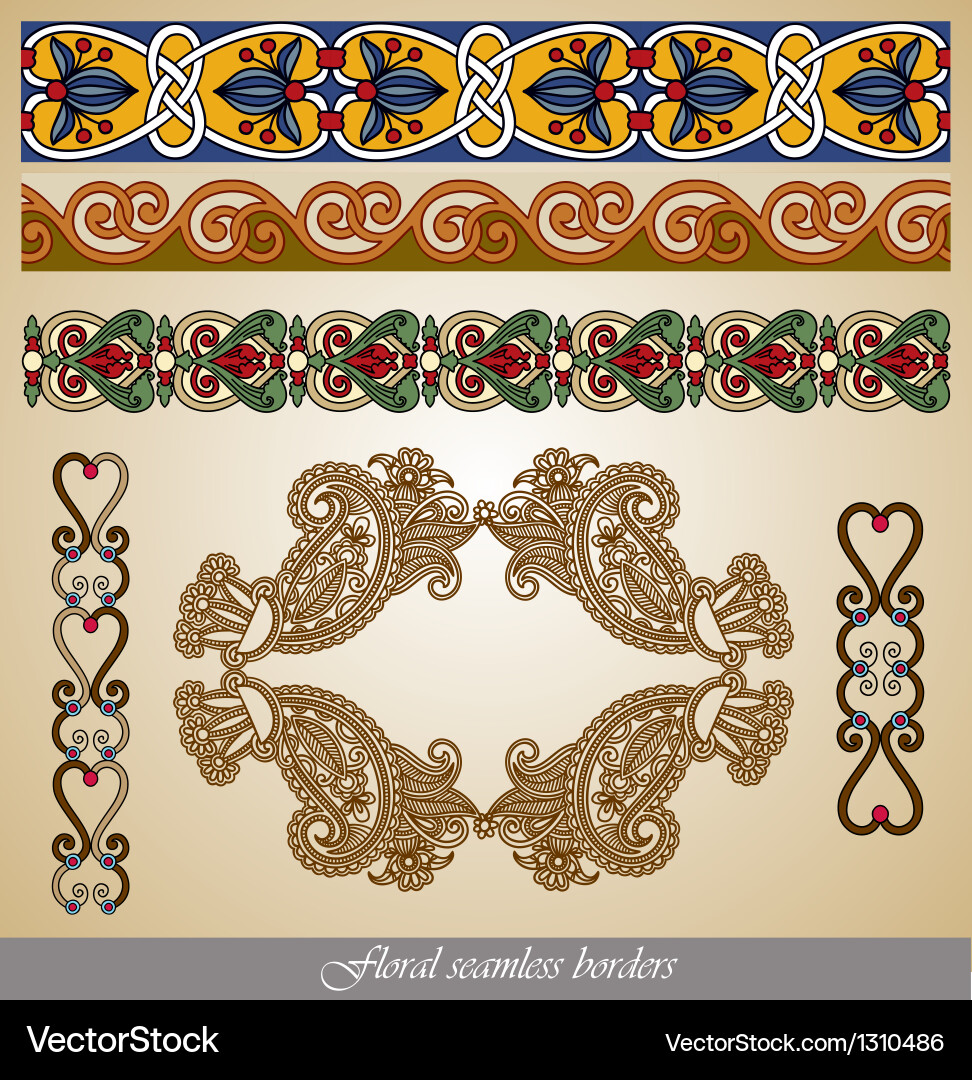 Seamless stripe pattern set Vector Image
