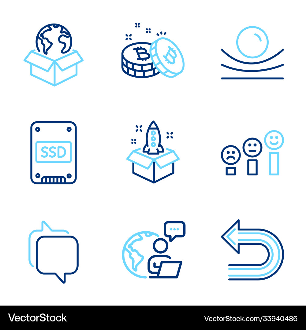 Technology icons set included icon as undo Technology icons set included icon as undo vector image
