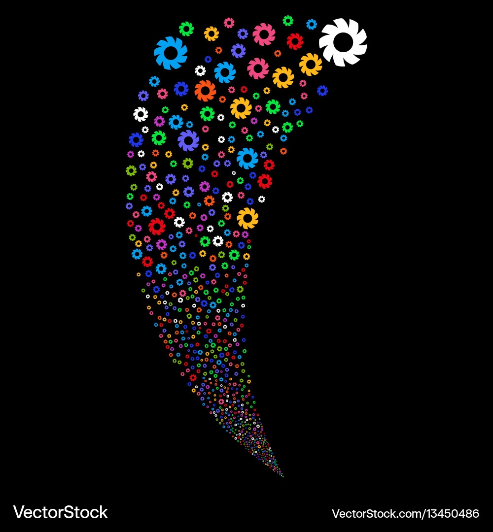 Turbine random stream Vector Image