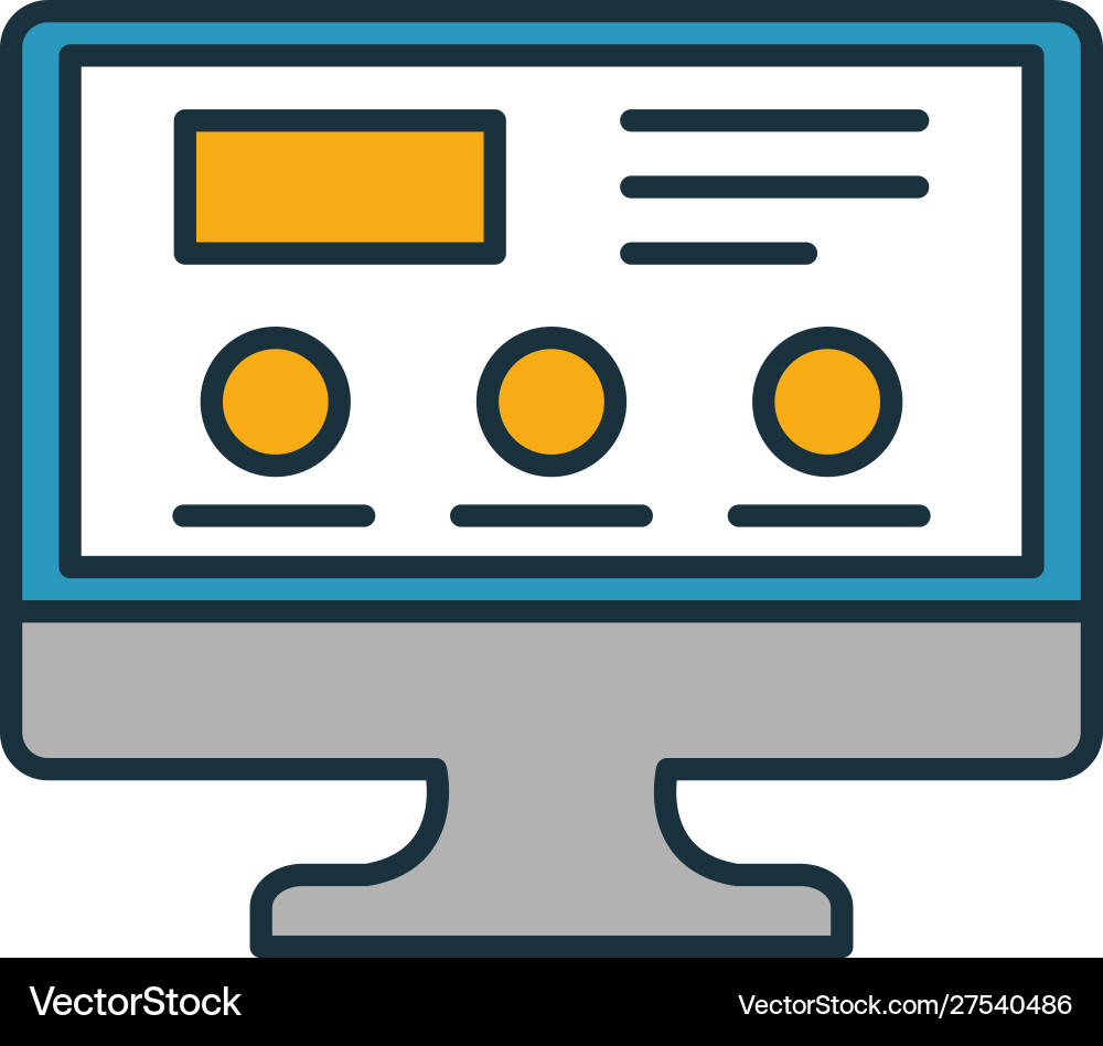 Web design icon set four elements in different Vector Image