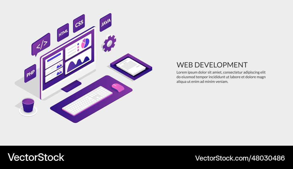 Web development user interface design concept Web development user interface design concept Vector Image
