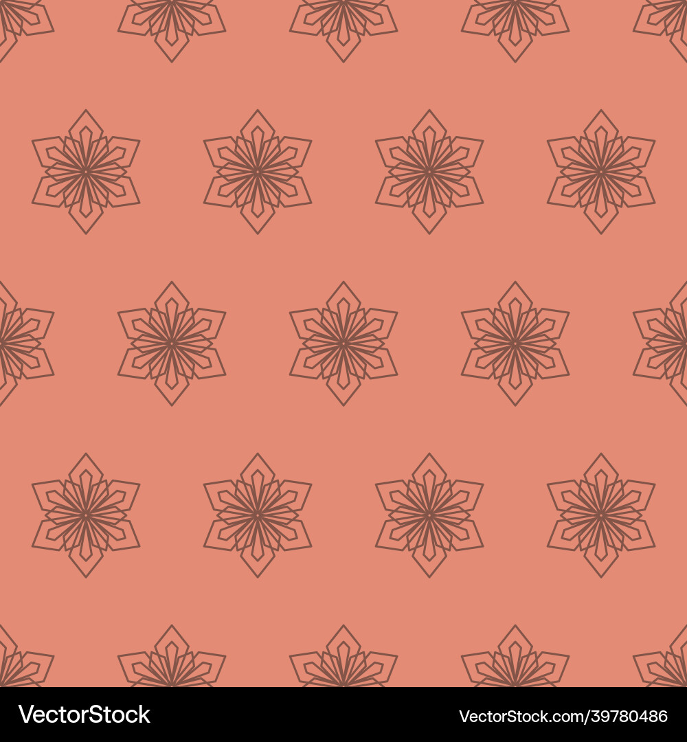 Winter snowflake seamless pattern vector image
