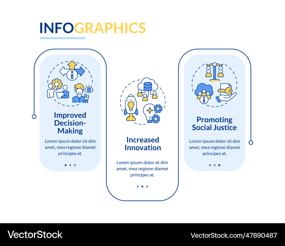 2d data democratization layout with linear icons 2d data democratization layout with linear icons vector image