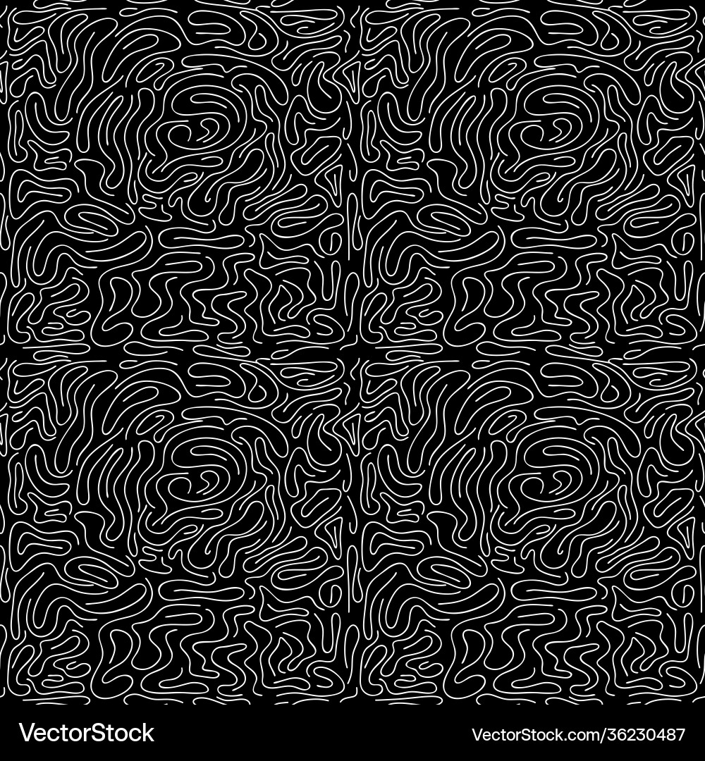 Abstract line seamless pattern doodle background Vector Image