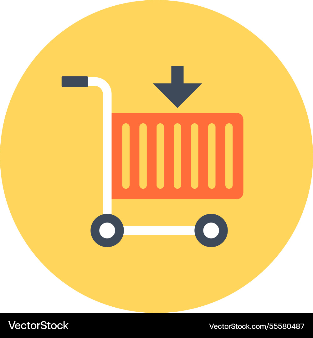 Add to cart flat web icon Add to cart flat web icon vector image
