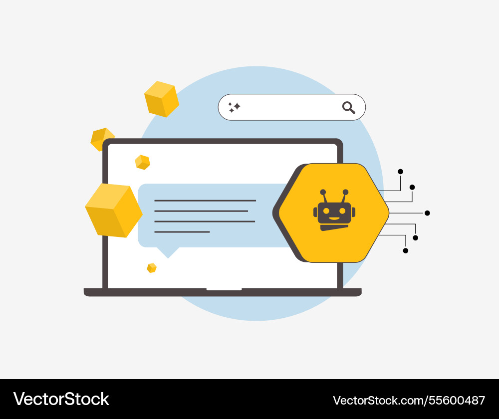 Ai agents in crypto - blockchain technology Vector Image