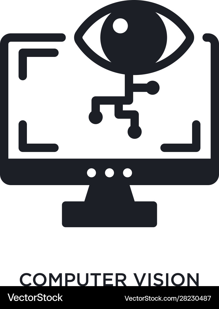 Computer vision isolated icon simple element from vector image