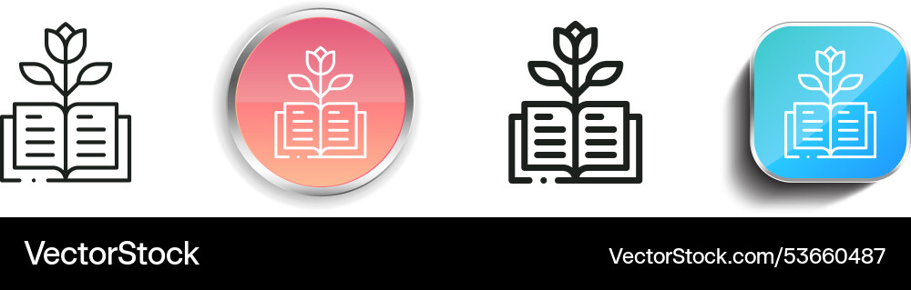 Educative book icon thin linear regular Educative book icon thin linear regular vector image