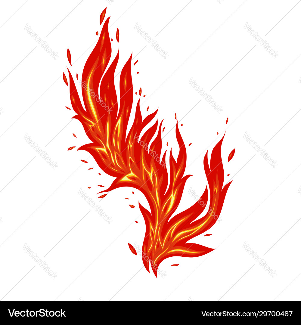 Flame isolate on a white background graphics Flame isolate on a white background graphics vector image