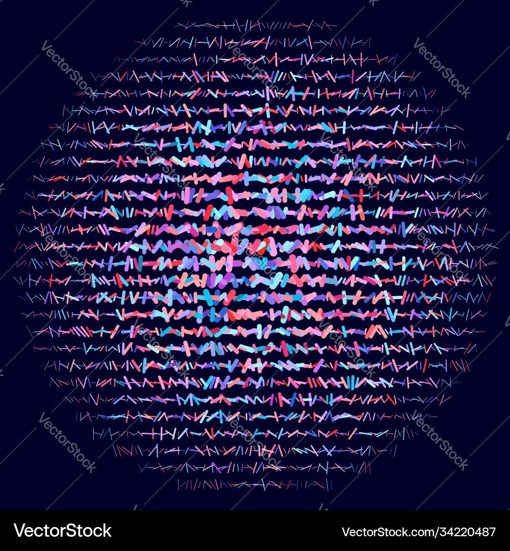 Geometric circle element shape segmented Vector Image