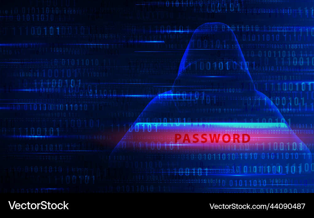 Hacker Data Security Technology Vector Image