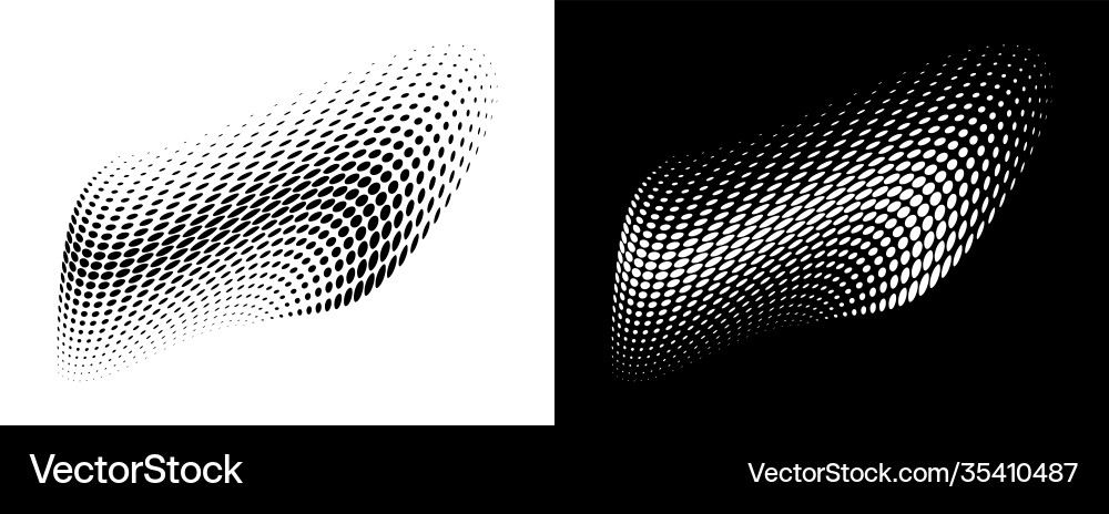 Halftone 3d circle dots curved gradient texture Halftone 3d circle dots curved gradient texture vector image
