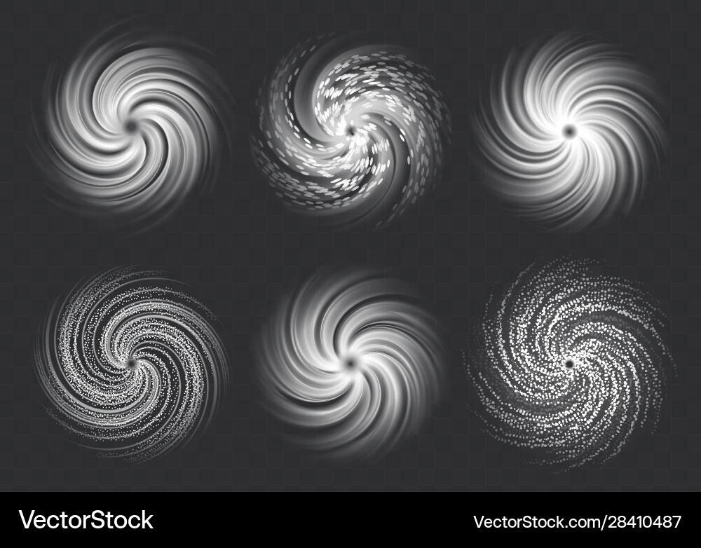Hurricane Swirls - Dynamic Weather Patterns Vector Image