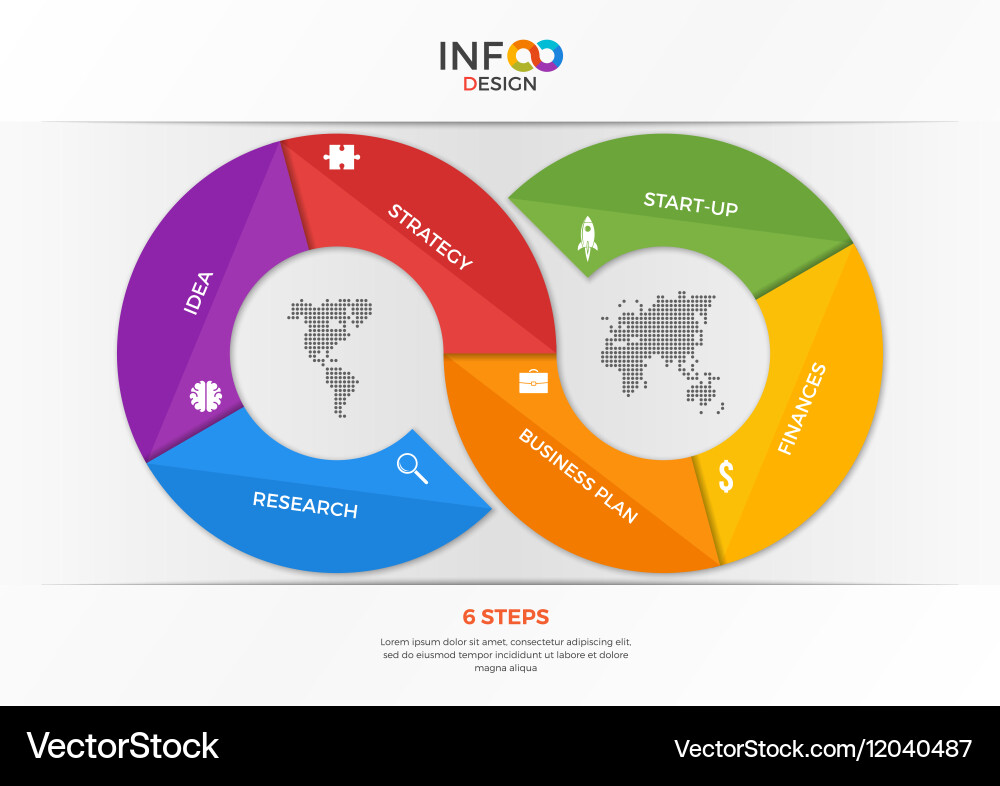 Infinity Loop Presentation Template vector image
