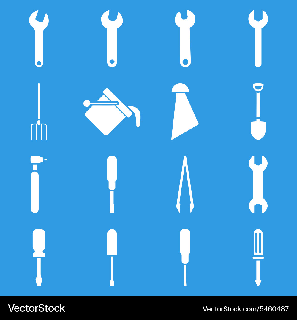 Instruments and tools icon set Vector Image