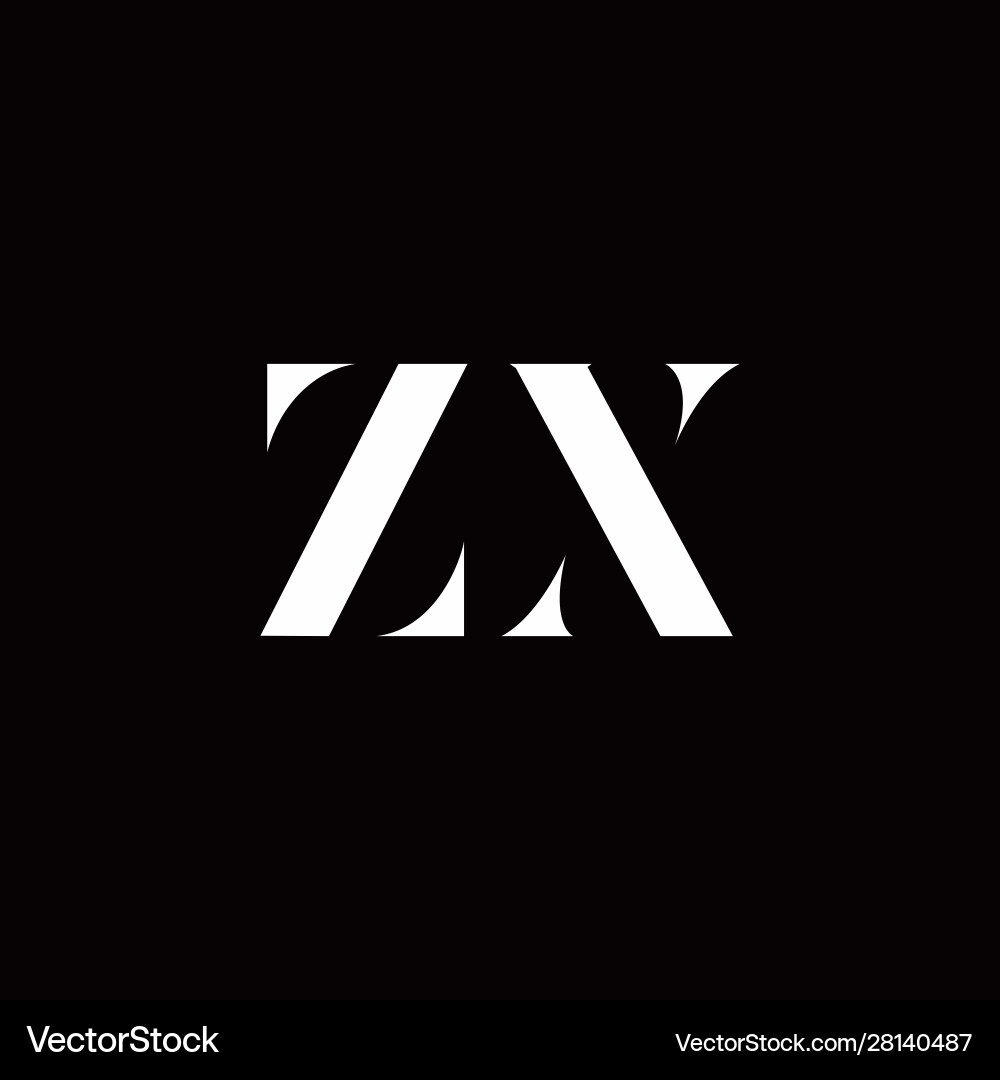 Letter ZX Initial Logo Template – Royalty-Free Vector | VectorStock
