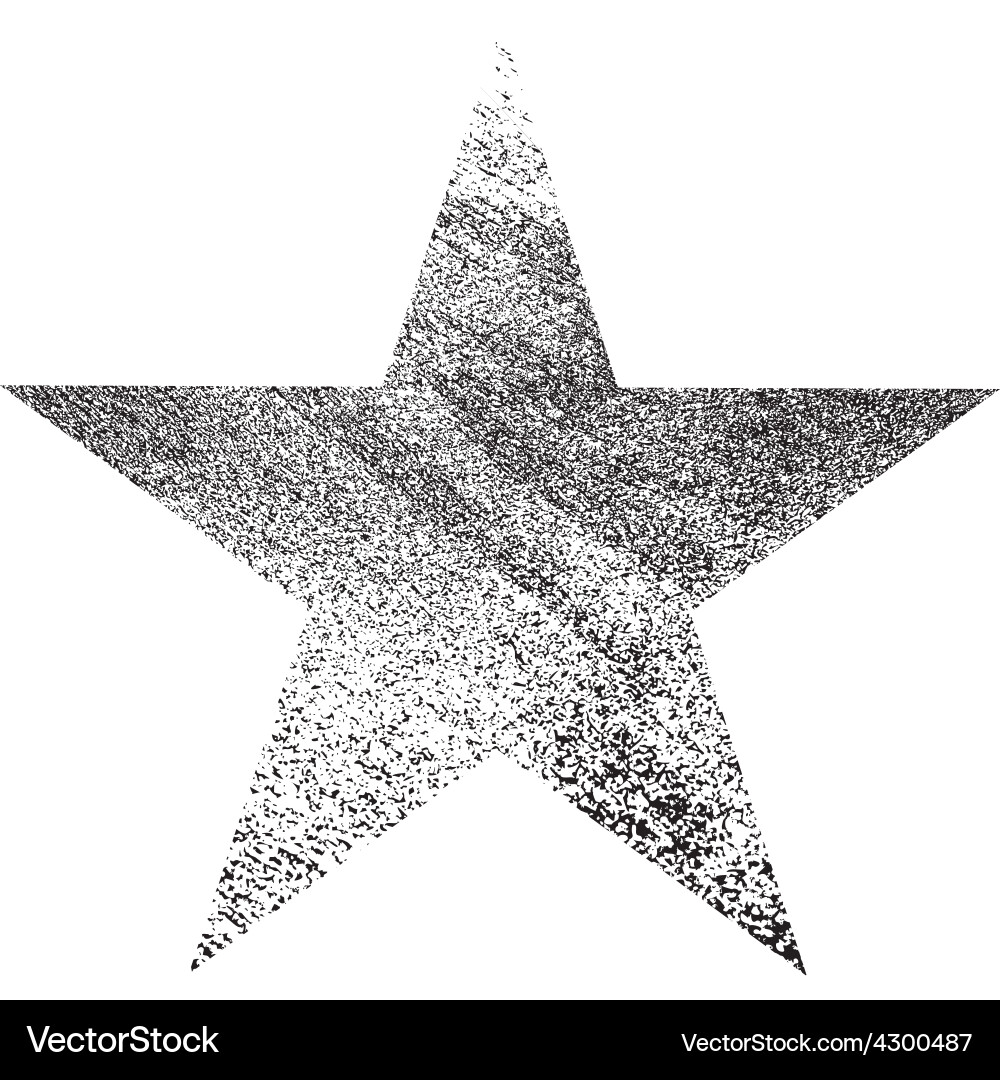 Star one grunge Royalty Free Vector Image - VectorStock