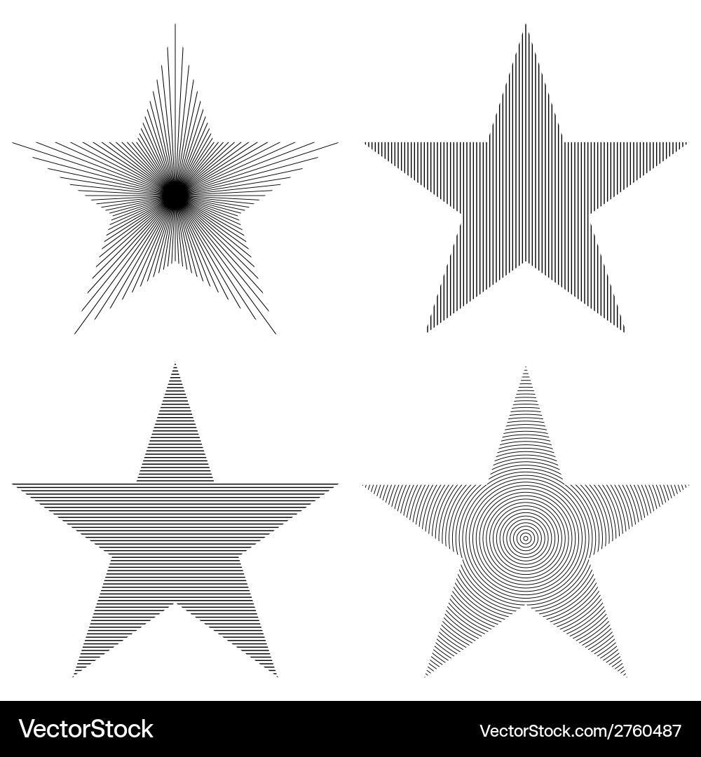 Star Pattern Set - Repeating Elements vector image