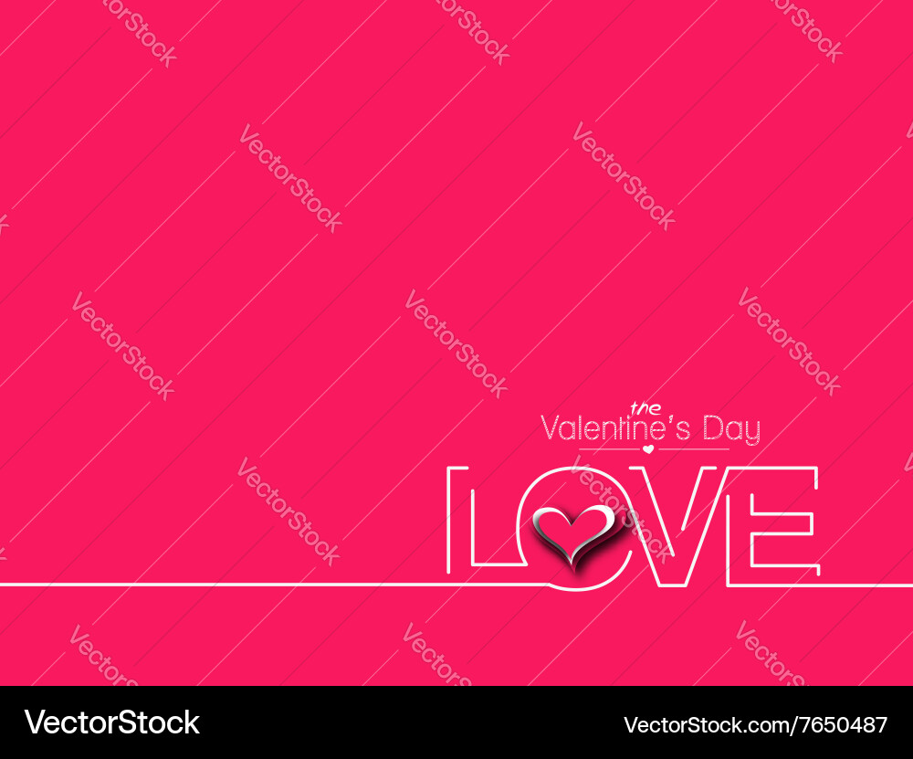 Valentines day text design element Vector Image