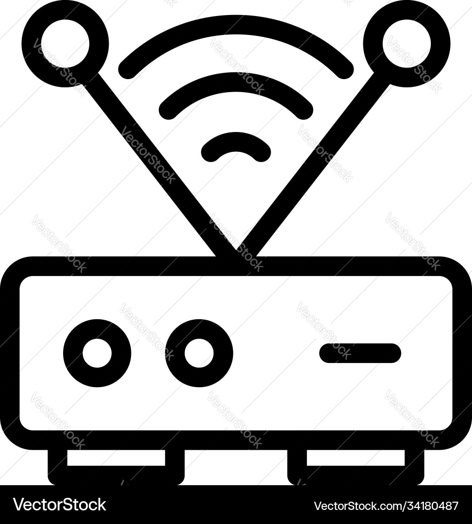 Wireless router icon outline style Wireless router icon outline style vector image