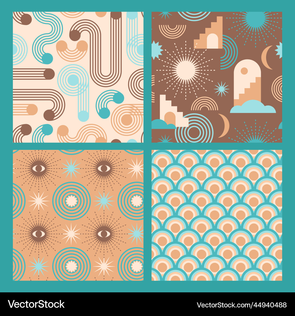 Abstract geometric collection of seamless patterns Abstract geometric collection of seamless patterns vector image