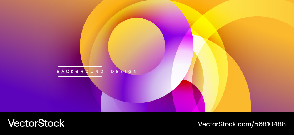 Abstract vibrant circles overlap creating dynamic Abstract vibrant circles overlap creating dynamic vector image